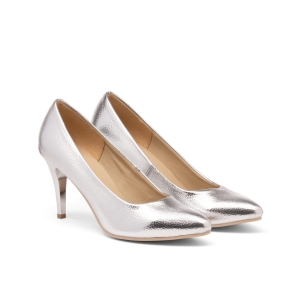 srebrne szpilki na imprezę