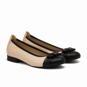 Baleriny z gumką na niskim obcasie