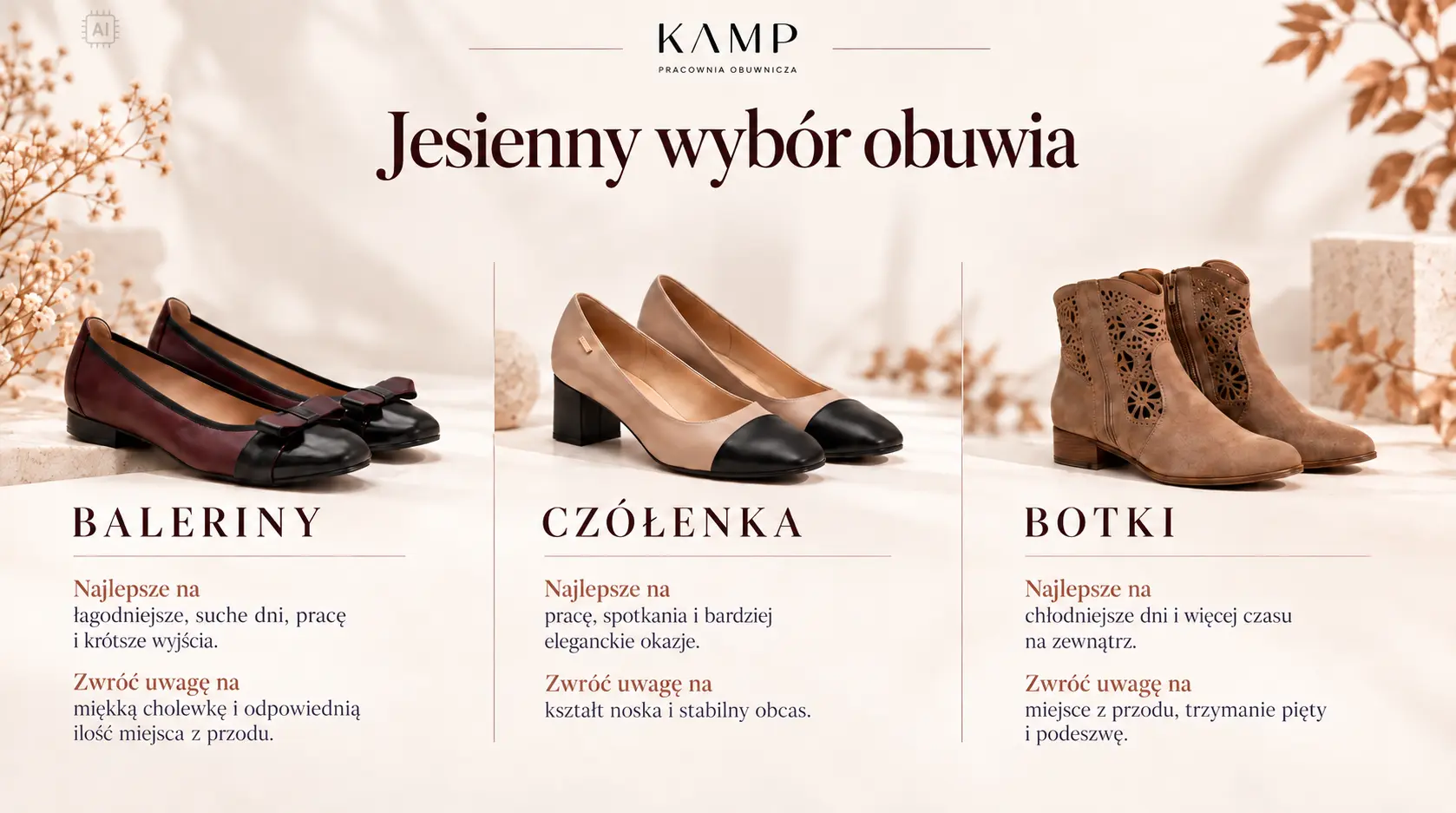 Baleriny, czółenka czy botki przy haluksach - porównanie jesiennego obuwia