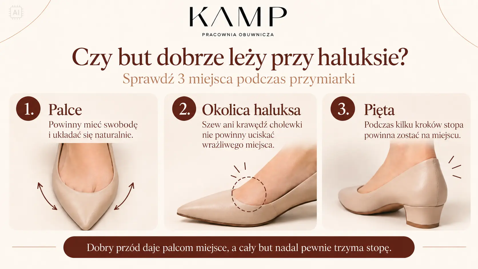 Jak sprawdzić, czy but będzie wygodny przy haluksach?